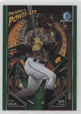 2024 Bowman Prospect Power-Up Green Refractor 36/99 Ethan Salas #PP-11 0rd2