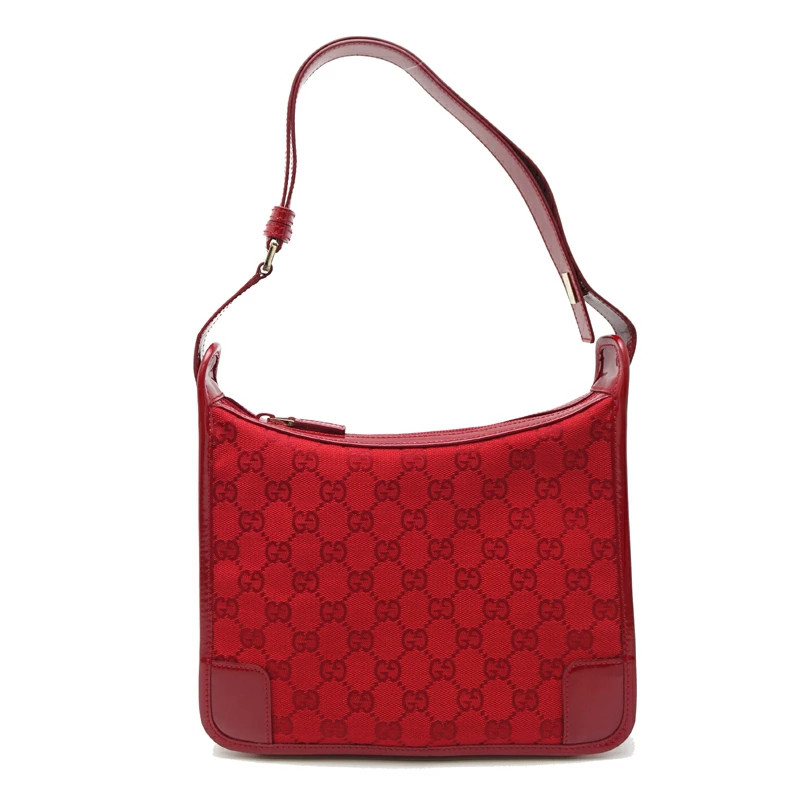 GUCCI Women's Red Canvas Shoulder Bag 001-4206 Dh88387 Available for PI