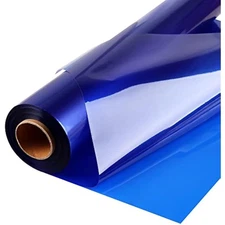 Cellophane wrap roll blue(34 in x 100 ft)- 3 mil thicken translucent b