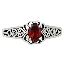 Hessonite Garnet - Madagascar 925 Sterling Silver Ring s.5 Jewelry R-1172
