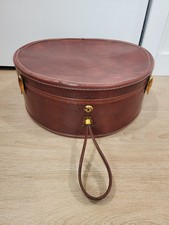 Samsonite 18 inch Vintage Round Hat Box Train Case Suitcase Luggage 4920 Brown
