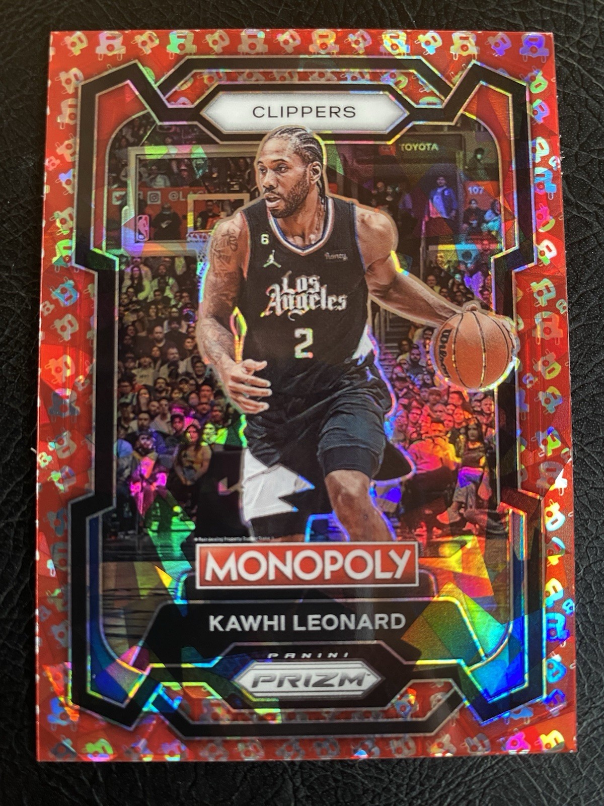 2023-24 Panini Prizm Monopoly #37 Kawhi Leonard Free Parking Prizm LAC Clippers