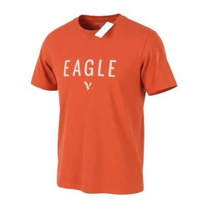 American Eagle Outfitters T-Shirt Herren Super Weich Standard Kurzarm S Orange
