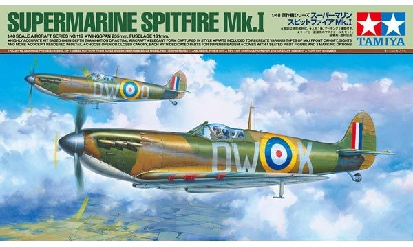TAMIYA 61119 SUPERMARINE SPITFIRE MK.I 1/48