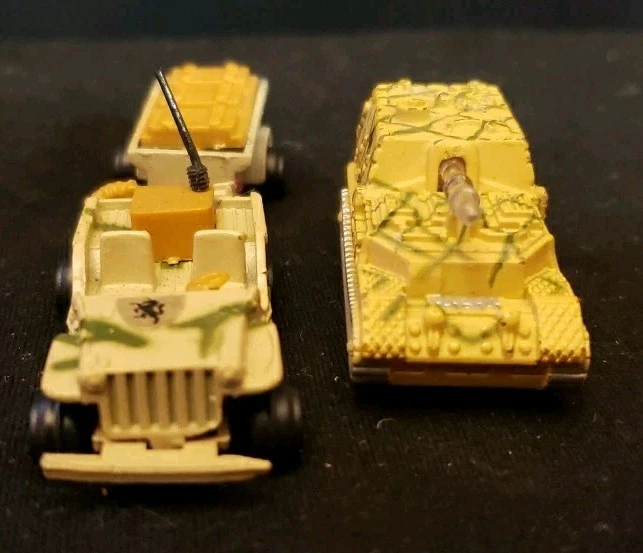 Vintage Diecast Zylmex Jeep W/Trailer T432 + 1990 Micro Machines Galoob Tank - Image 2 of 4