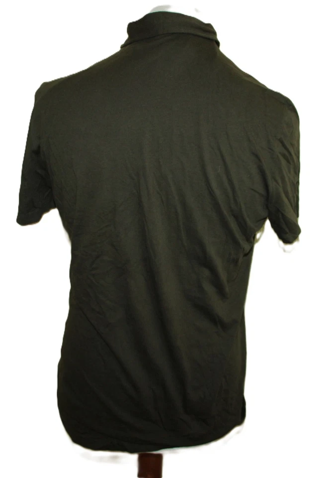 Polo hombre Gianni Versace manga corta logotipo bordado verde algodón talla M - Imagen 2 de 4