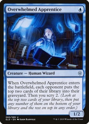 Overwhelmed Apprentice 60 Uncommon Throne of Eldraine Magic: The Gathering NM