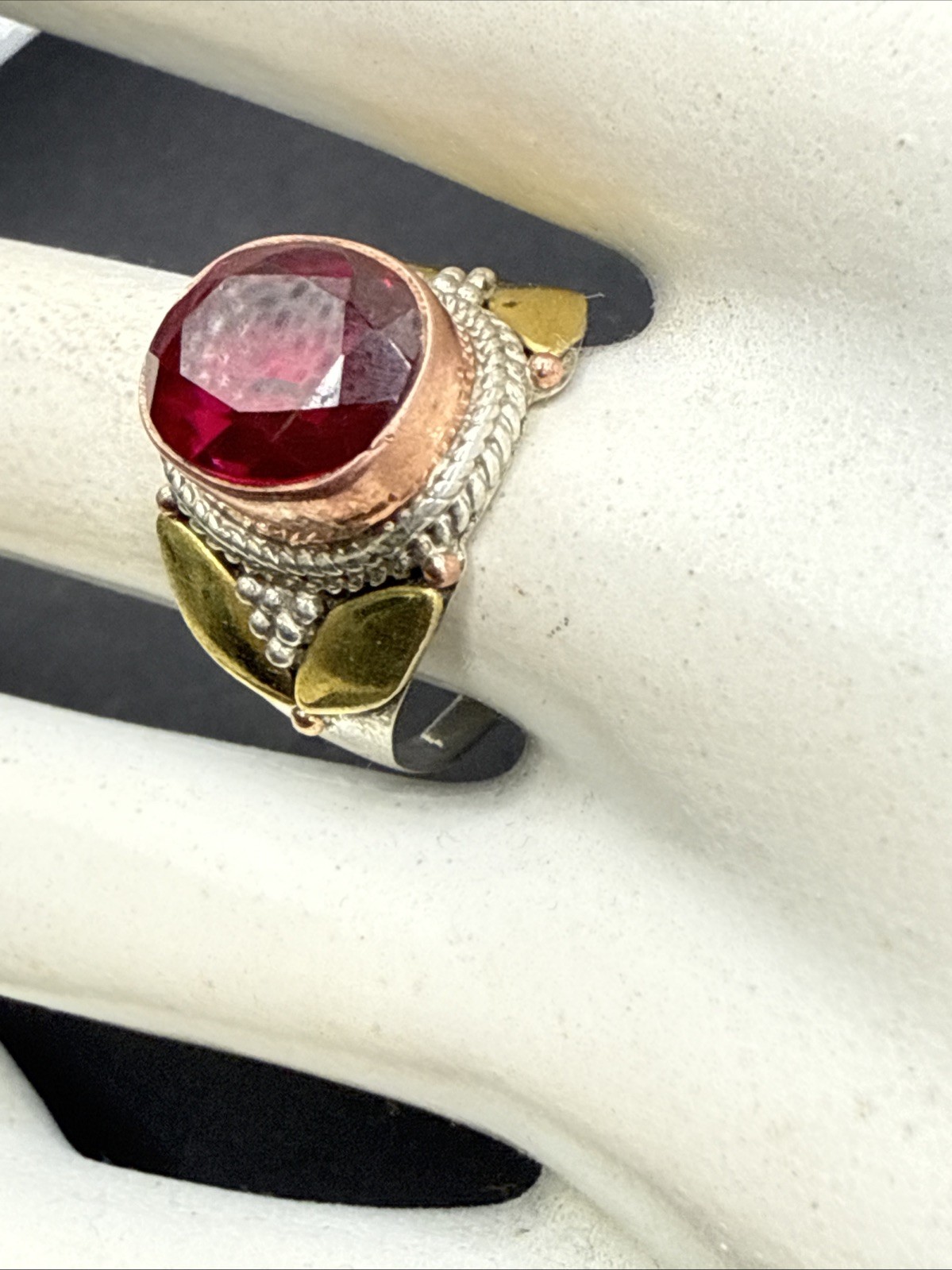 ❤️  RUBY Simulated STONE STERLING SILVER 925 HAND… - image 6