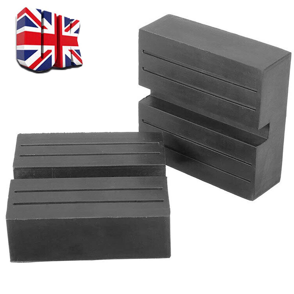 2x Car Pad Rubber Block Hydraulic Ramp Jacking Pads Trolley Jack Lifting Adapter