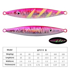 Lot 1pcs Metal Fishing Bait 60g-200g Sea Lead Jig Sinking Fish Lure Bass LF111