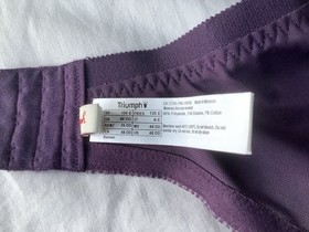 Triumph Doreen Bra Unwired Non Padded Full Cup Firm Lingerie Purple 46DD BNWT