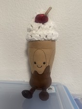 NWT Jellycat Amuseables Marin Chocolate Milkshake Cherry Sundae Plush AUTHENTIC