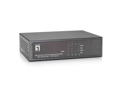 Level One 61.6W 4 FE PoE Plus 4 FE Switch