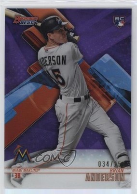 2018 Bowman's Best Purple Refractor 34/250 Brian Anderson #62 Rookie RC 6o3