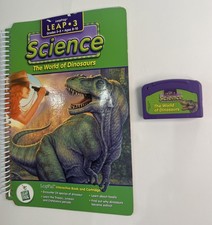 Vintage LeapFrog LeapPad Science World of Dinosaurs Book & Cartridge LEAP-3