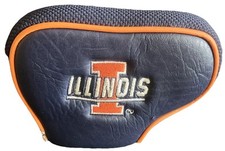 Team Golf Putter Headcover Head Cover Standard Blade Illinois Navy Orange