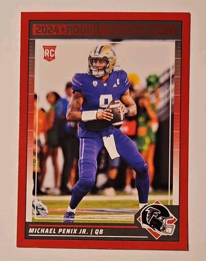 2024 Panini Score Football Michael Penix Jr. #323 - Red Parallel Rookie Card RC