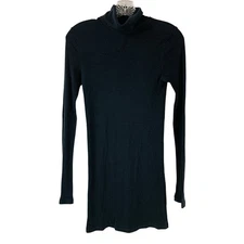 Michael Stars Turtleneck Tunic One Size Made In USA Y2K Stretch Preppy Neutral