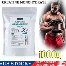 Creatine Monohydrate 100% Pure Powder 1000g (2.2 lb) Micronized Unflavored