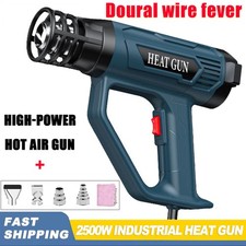 2500W Heat Gun Electric Hot Air Gun Dual Temperature Power Heater 4 Nozzles Tool