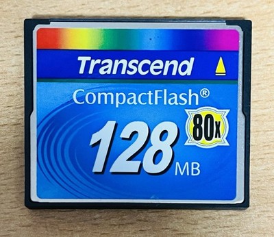 128MB Compact Flash Card 80x ( 128 MB CF Karte ) TRANSCEND gebraucht