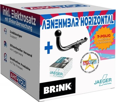 BRINK AHK für Suzuki Grand Vitara 98-05 hori. abnehmbar + 7-pol ES ABE