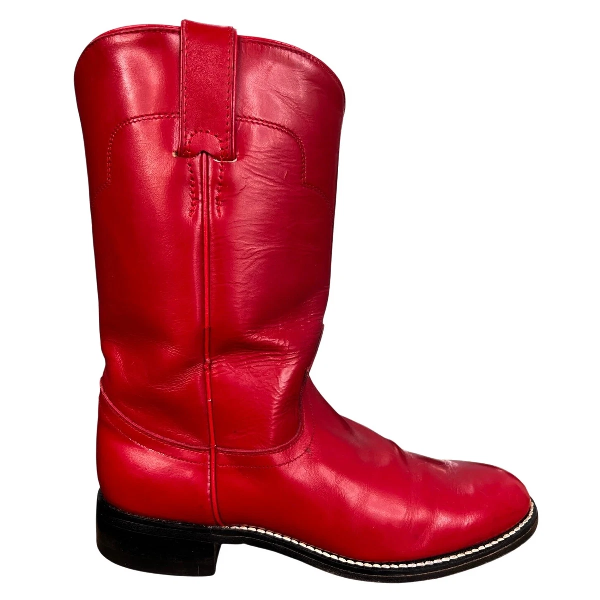 Bottes de cow-boy western en cuir marron Tony Lama vintage - Taille 12 - France