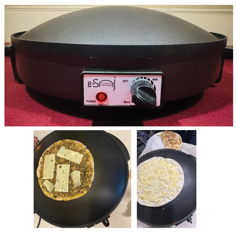 电动 Saj 制作机 - 16 英寸不粘从未使用过! 适用于美国/加拿大 (120v) — 第 3/3 张图片