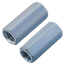 M10 Coupling Nuts 20 PCS Zinc Plated Steel Extended Hexagon Rod Connector