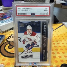 Cole Caufield Young Guns #201 Montreal Canadiens 50 Goal Scorer PSA 9!