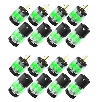 #ad #ad 8 Set Lighted Extension Cord Replacement Ends Male and FemaleStraight Blade Cor $107.92