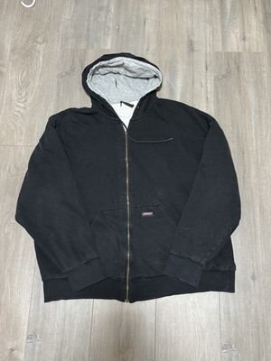 Vintage Dickies Thermal Lined Sweatshirt Mens… X Black Zip Up 90s  Hoodie