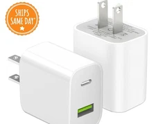 2 Pack USB C Charger Block, Dual Port Type C Wall Charger Fast