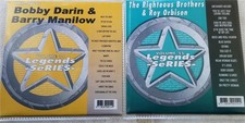 2 CDG LEGENDS KARAOKE DISCS RIGHTEOUS BROTHERS  BARRY MANILOW oldies pop