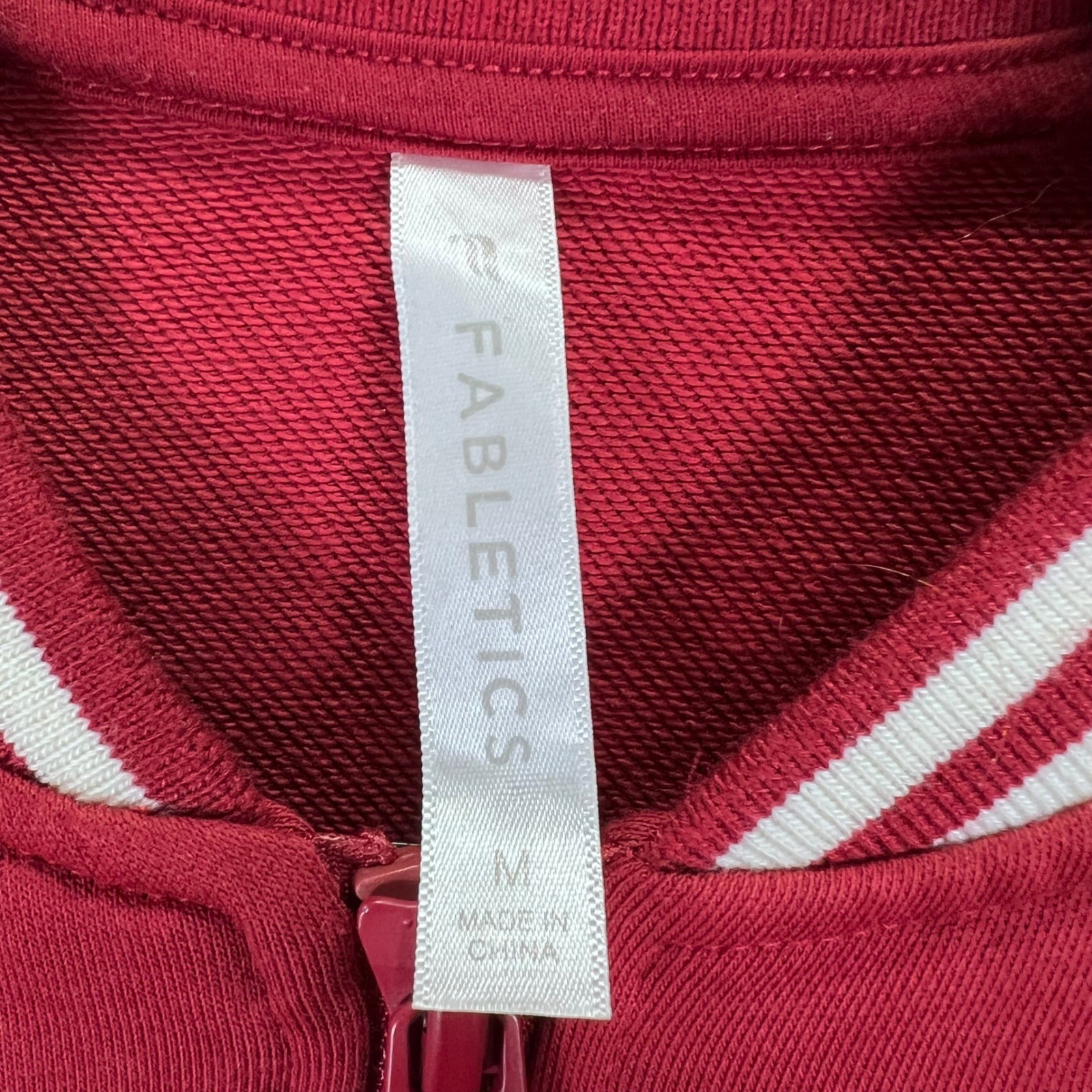Fabletics Bomber Jacket Womens Medium Maroon Athl… - image 4