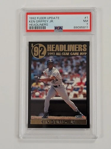 1992 Fleer Update Headliners Ken Griffey Jr. #1 PSA 7 Seattle Mariners HOF