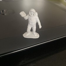 Vintage 1970 Louis Marx White Plastic 2 Standing Astronaut Figure