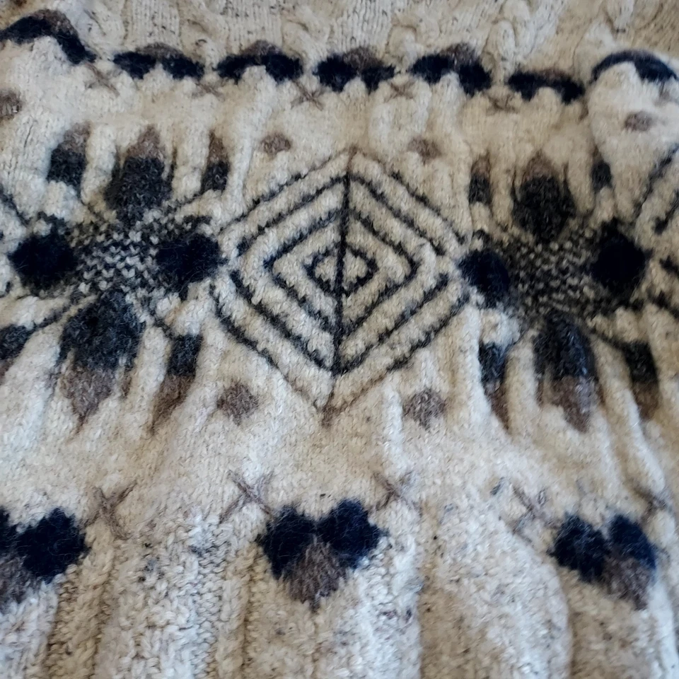 Suéter De Colección Chaps Ralph Lauren Hombres Grande Lana Alpaca Tejido Pullover Patrón Azteca Foto 2 de 4