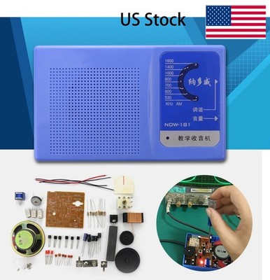 1pc Super Heterodyne Radio Receiver 6 Transistor Schematic+Enclosure Speaker Kit