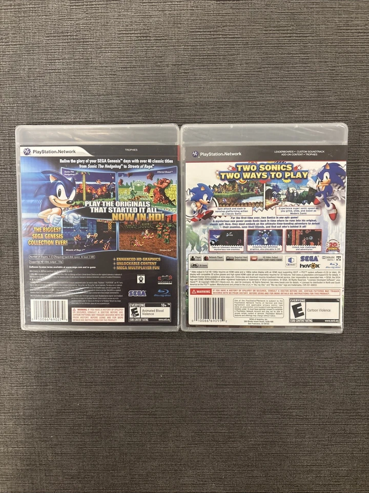 PS3 Sonic’s Ultimate Genesis Collection & Sonic Generations Lot Brand New Read - Image 2 of 4
