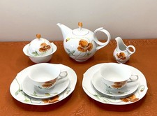 Meissen Wellenspiel Relief Wilder Mohn Teeservice T&ecirc;te-&agrave;-T&ecirc;te, 1. Wahl, Neu