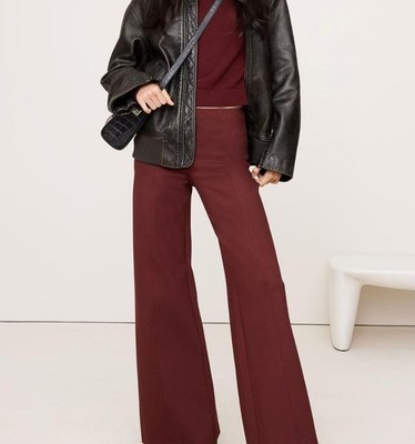 NWT Bananarepublic High-Rise Wide-Leg Everywhere Ponte Pull-On Pant