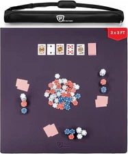 Feltectors  Board Game Mat for 36 Inch Tables, Poker Table Cover -Burgundy