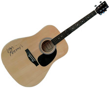 Van Morrison Signed Huntington Acoustic Guitar BAS