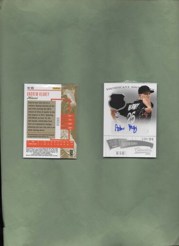 Andrew Heaney (iMarlins) 1/2014 Significant Signatures #85 Autograph JERSEY card