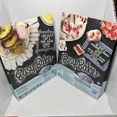 Easy-Bake Chocolate Chip & Pink Sugar Cookie Refill & Red Velvet & Strawber Mix