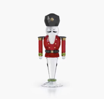 NIB $350 Swarovski Holiday Cheers Nutcracker Red Crystal Figurine