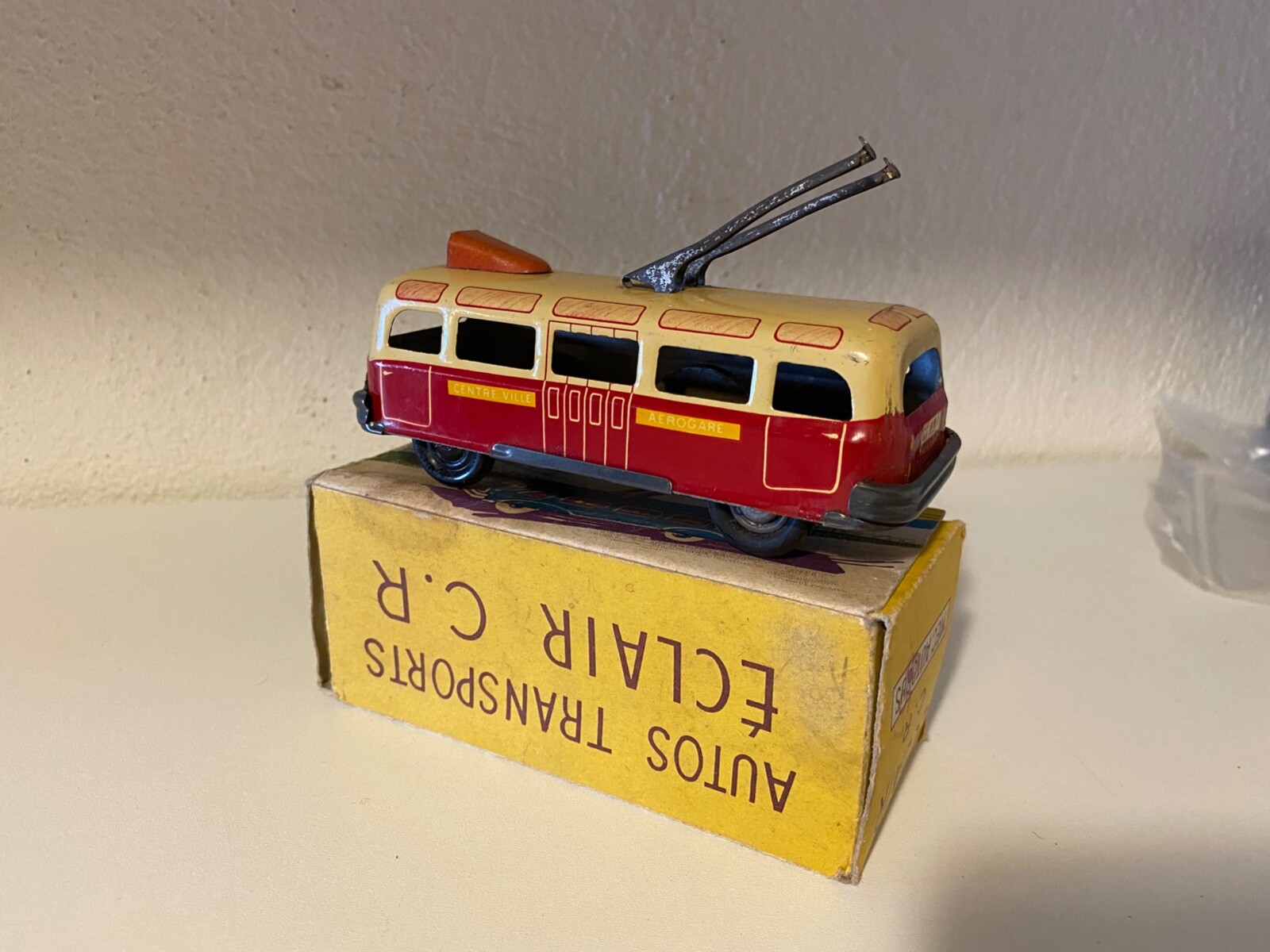 CR ECLAIR tin toys 1950 TROLLEYBUS idem joustra GAMA ichiko/MARUSAN