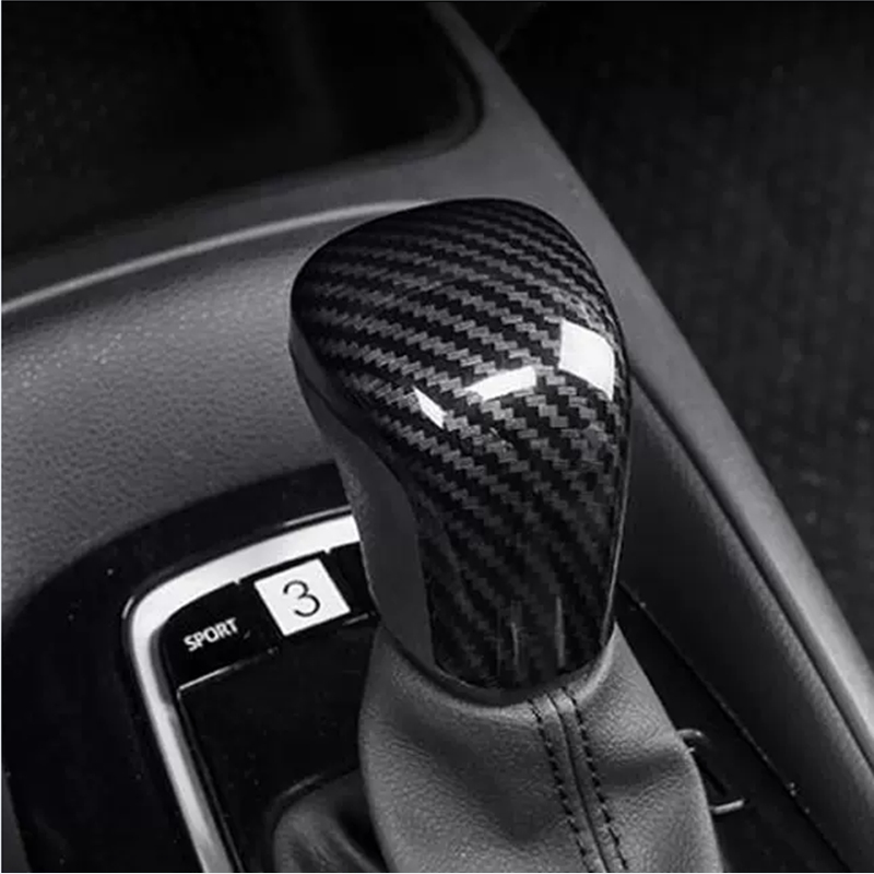 Carbon fiber look Gear Shift Knob Trim For Toyota Corolla Cross 2022-2024