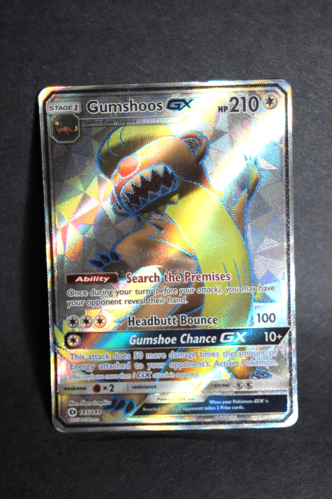 Gumshoos GX 145/149 SM Base Set Ultra Rare Pokemon TCG - MP